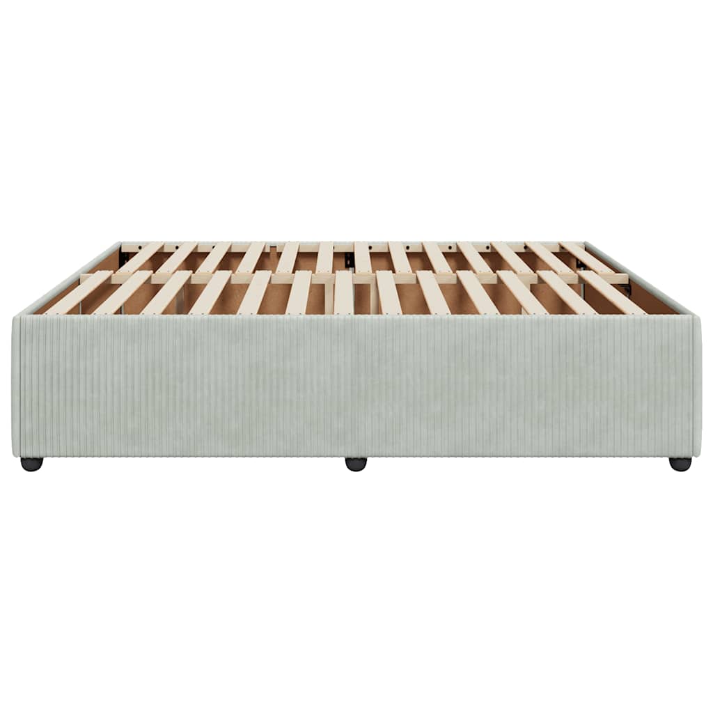 Giroletto senza Materasso Grigio Chiaro 200x200 cm Velluto - homemem39