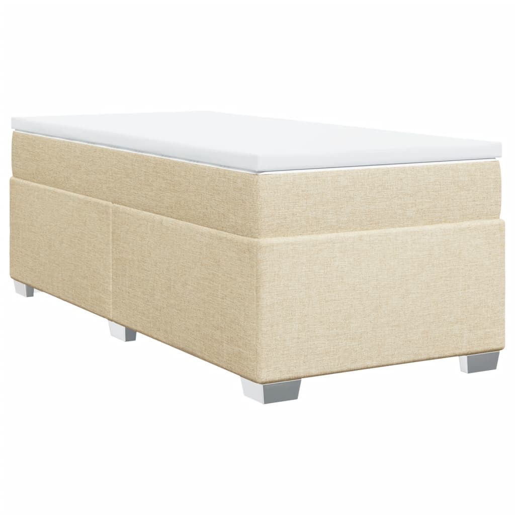 Giroletto a Molle con Materasso Crema 90x200 cm inTessuto | homemem39