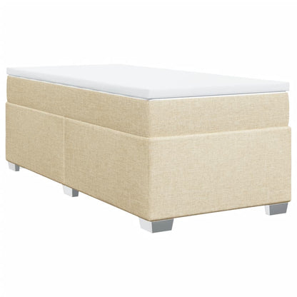 Giroletto a Molle con Materasso Crema 90x200 cm inTessuto | homemem39