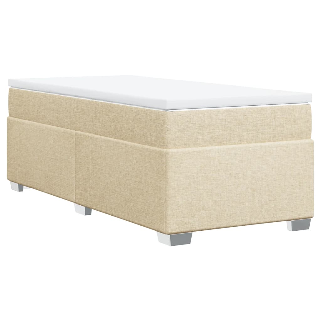 Giroletto a Molle con Materasso Crema 90x200 cm inTessuto | homemem39