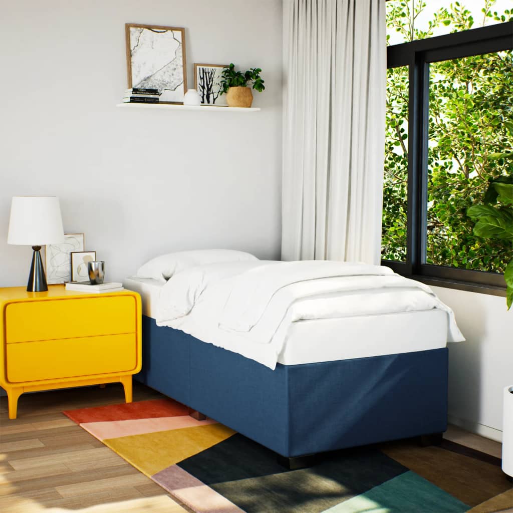 Giroletto a Molle con Materasso Blu 90x200 cm inTessuto | homemem39