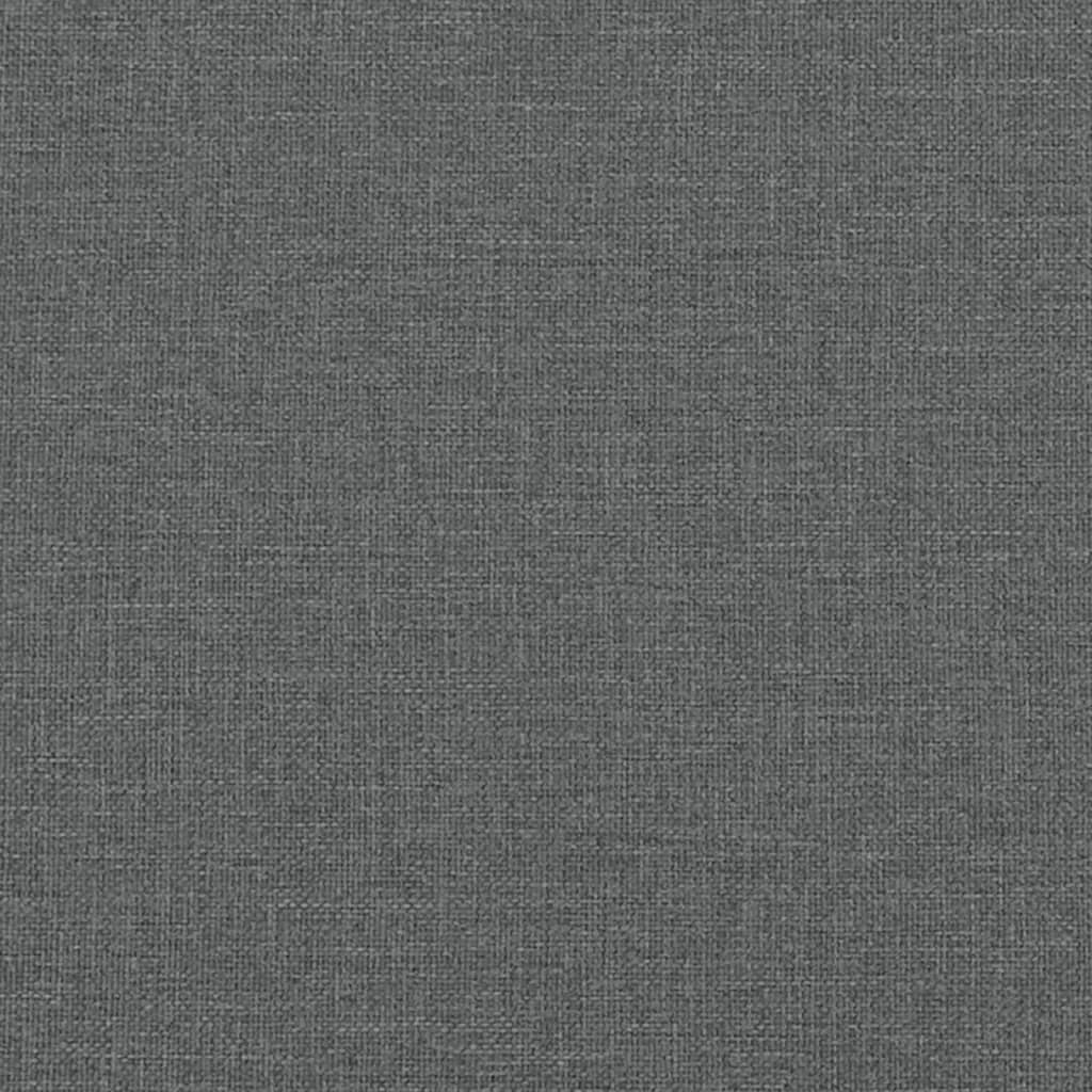 Giroletto a Molle con Materasso Grigio Scuro 100x200 cm Tessuto