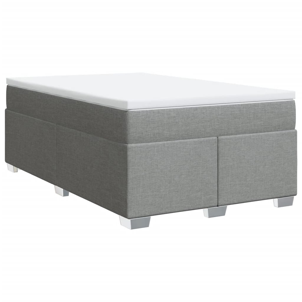 Giroletto a Molle con Materasso Grigio Chiaro 120x190cm Tessuto | homemem39