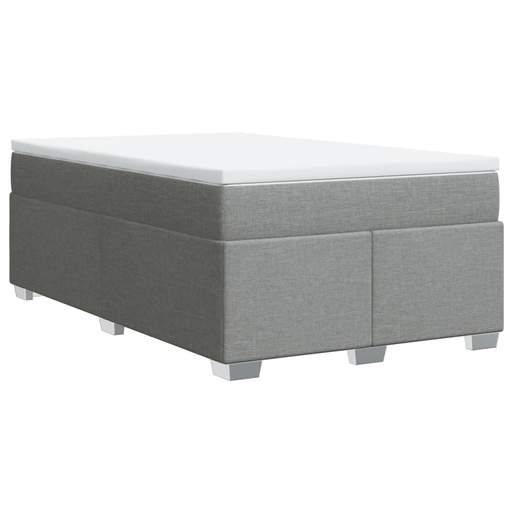 Giroletto a Molle con Materasso Grigio Chiaro 120x190cm Tessuto | homemem39