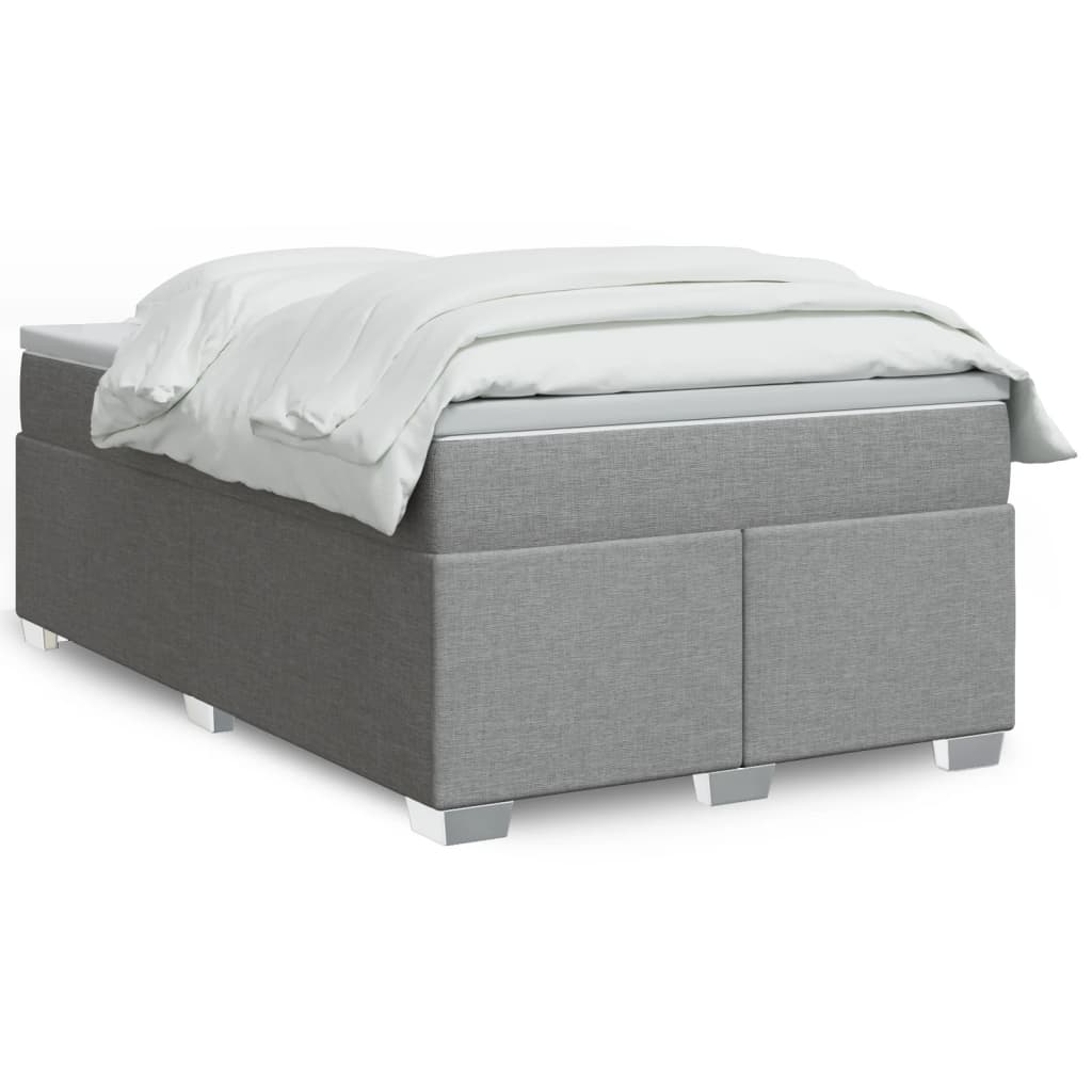 Giroletto a Molle con Materasso Grigio Chiaro 120x190cm Tessuto | homemem39