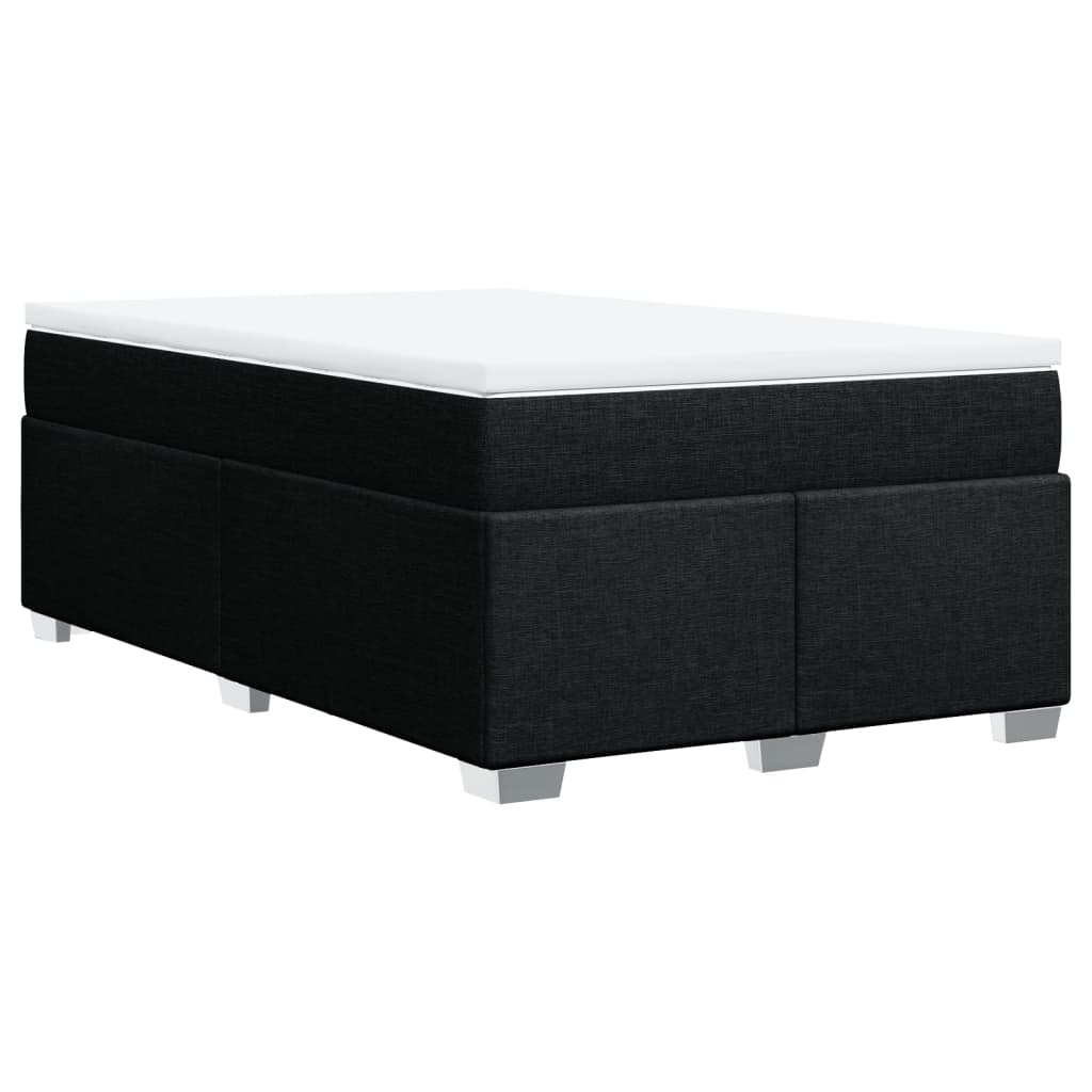 Giroletto a Molle con Materasso Nero 120x190 cm in Tessuto | homemem39