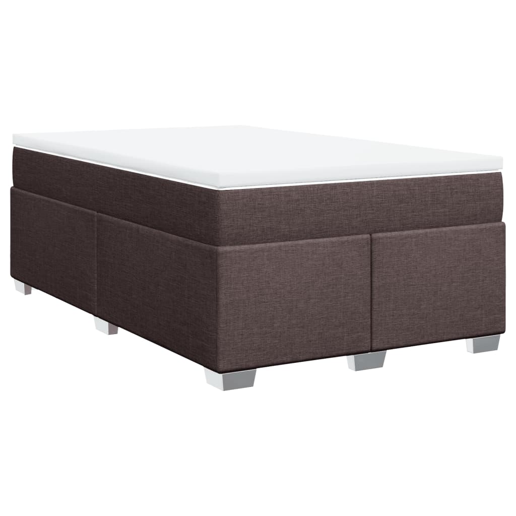 Giroletto a Molle con Materasso Marrone Scuro 120x190cm Tessuto | homemem39