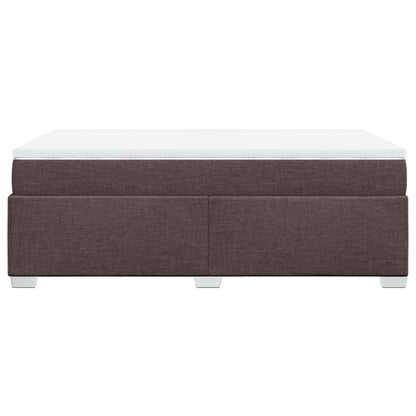 Giroletto a Molle con Materasso Marrone Scuro 120x190cm Tessuto | homemem39