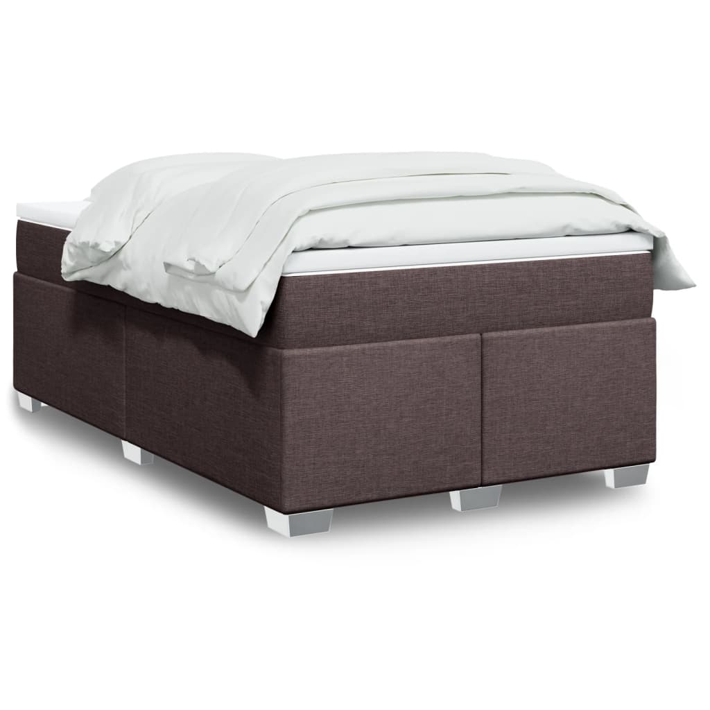 Giroletto a Molle con Materasso Marrone Scuro 120x190cm Tessuto | homemem39