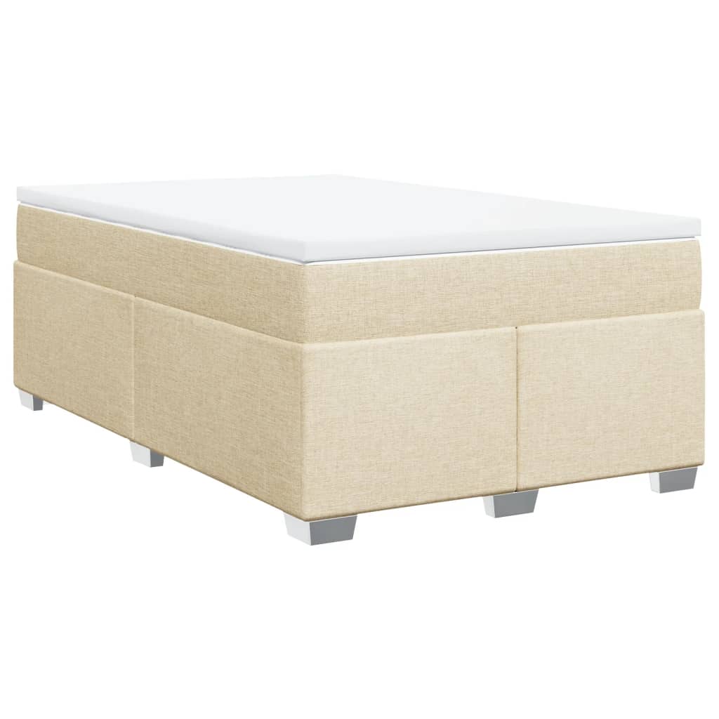 Giroletto a Molle con Materasso Crema 120x190 cm in Tessuto | homemem39
