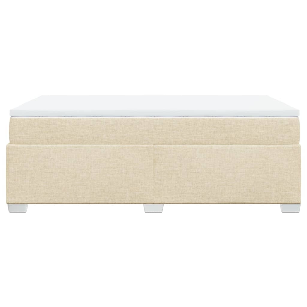 Giroletto a Molle con Materasso Crema 120x190 cm in Tessuto | homemem39