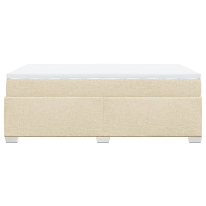 Giroletto a Molle con Materasso Crema 120x190 cm in Tessuto | homemem39