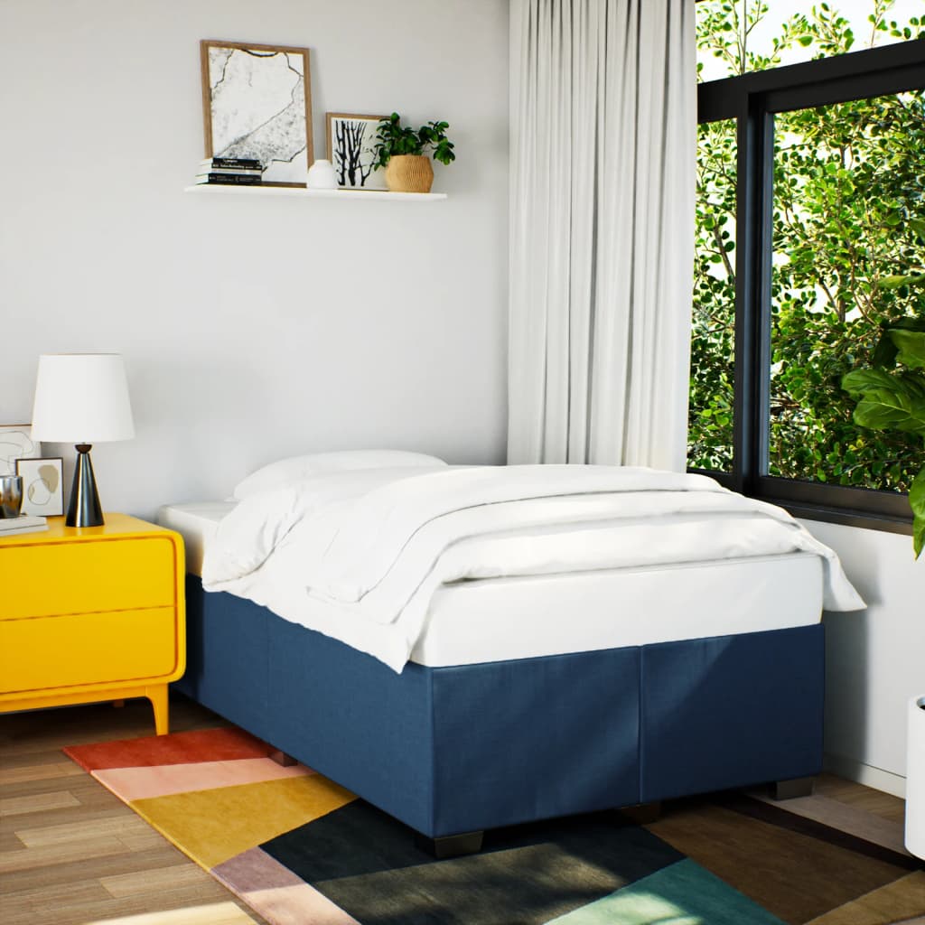 Giroletto a Molle con Materasso Blu 120x190 cm in Tessuto | homemem39