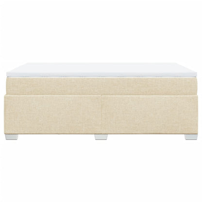 Giroletto a Molle con Materasso Crema 120x200 cm in Tessuto | homemem39
