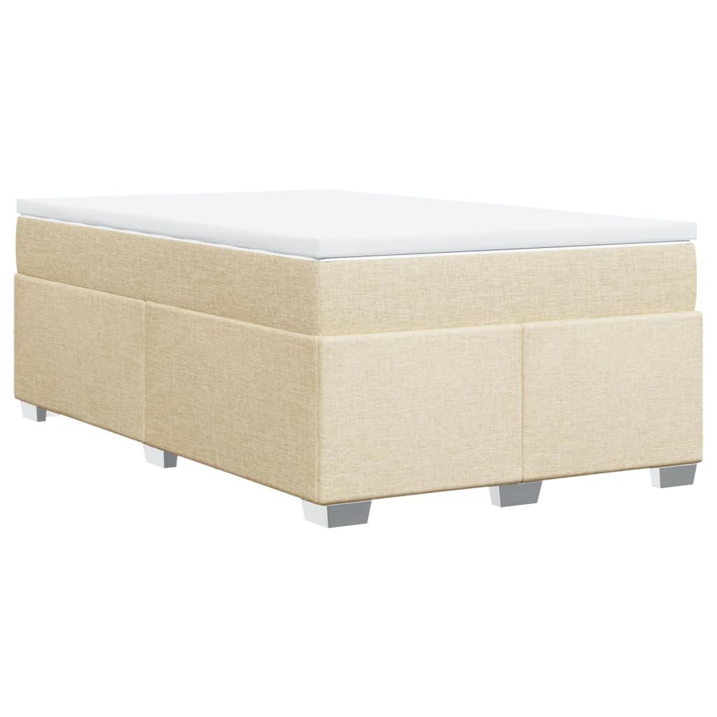Giroletto a Molle con Materasso Crema 120x200 cm in Tessuto | homemem39