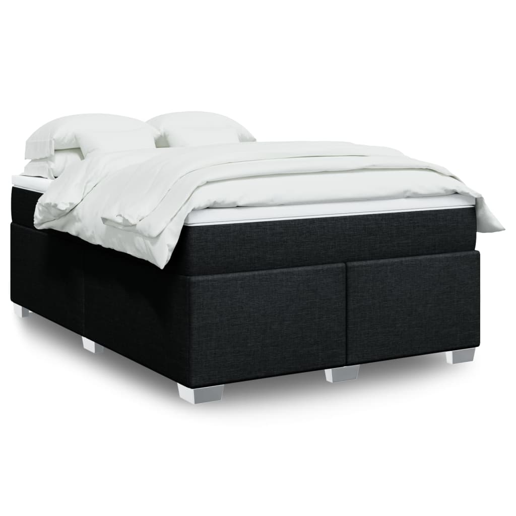 Giroletto a Molle con Materasso Nero 140x190 cm in Tessuto | homemem39