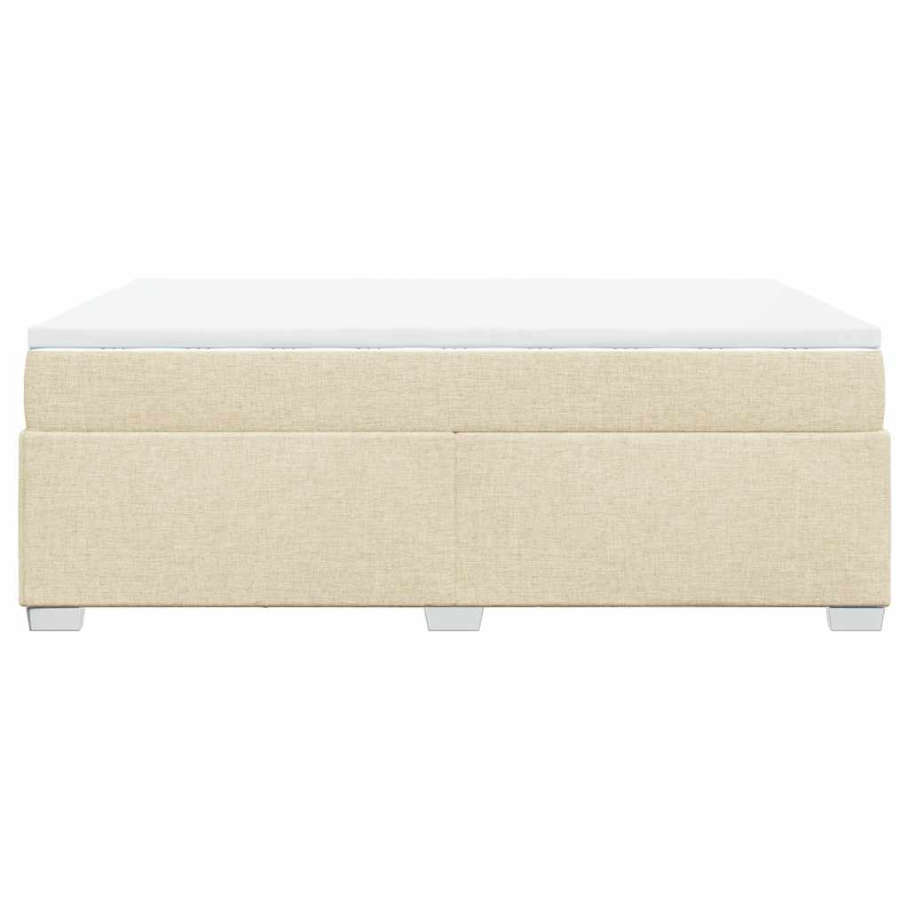 Giroletto a Molle con Materasso Crema 140x19 cm in Tessuto | homemem39