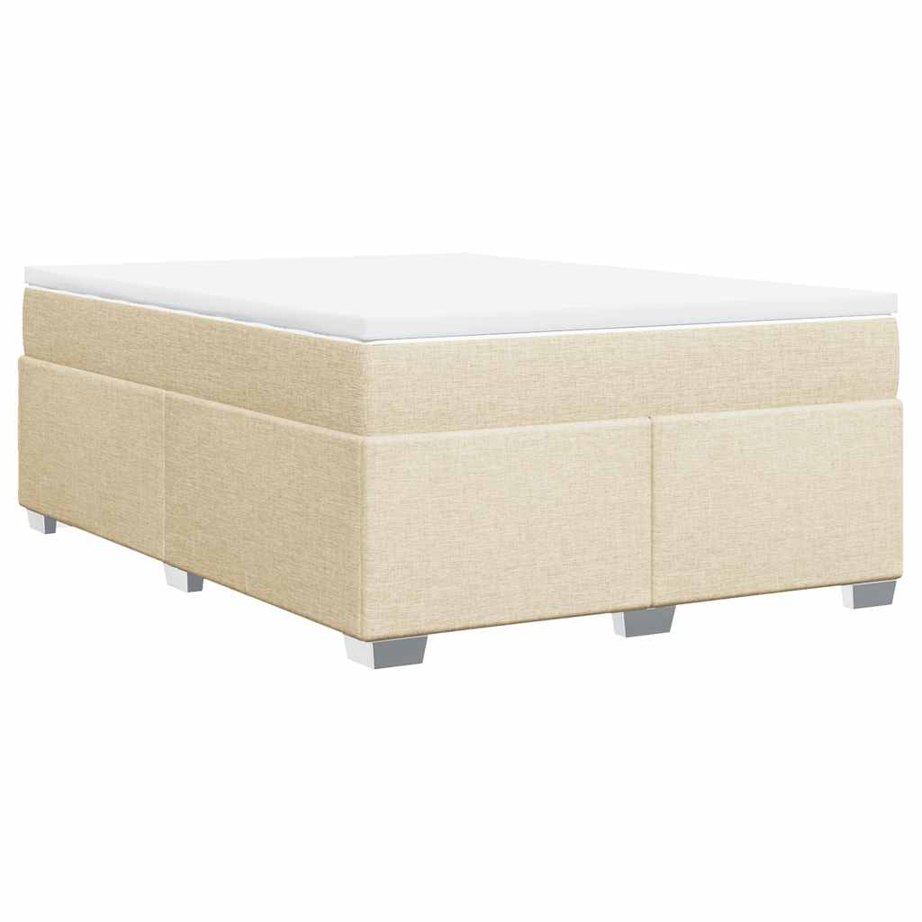 Giroletto a Molle con Materasso Crema 140x19 cm in Tessuto | homemem39