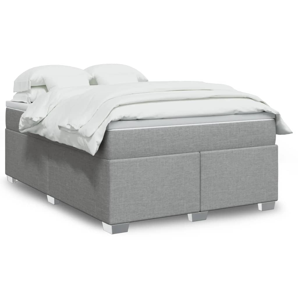 Giroletto a Molle con Materasso Grigio Chiaro 140x200cm Tessuto | homemem39