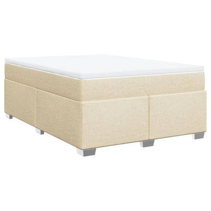 Giroletto a Molle con Materasso Crema 140x200 cm in Tessuto | homemem39