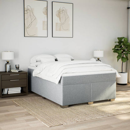 Giroletto a Molle con Materasso Grigio Chiaro160x200 cm Tessuto | homemem39