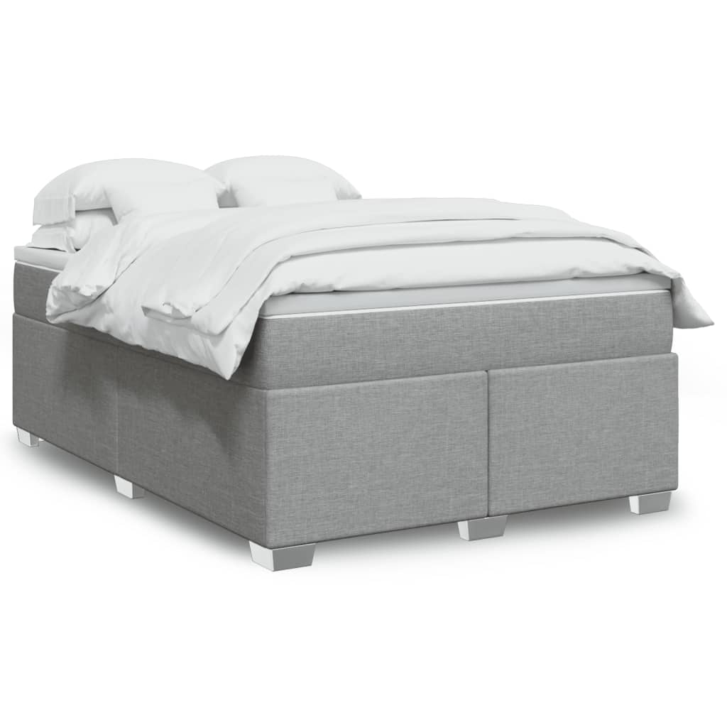Giroletto a Molle con Materasso Grigio Chiaro160x200 cm Tessuto | homemem39