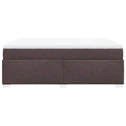 Giroletto a Molle con Materasso Marrone Scuro 160x200cm Tessuto | homemem39