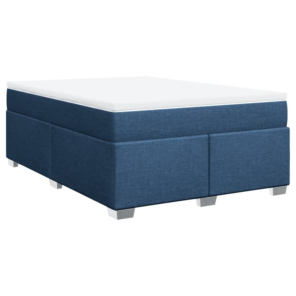 Giroletto a Molle con Materasso Blu 160x200 cm in Tessuto | homemem39