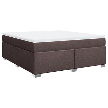 Giroletto a Molle con Materasso Marrone Scuro 180x200cm Tessuto | homemem39