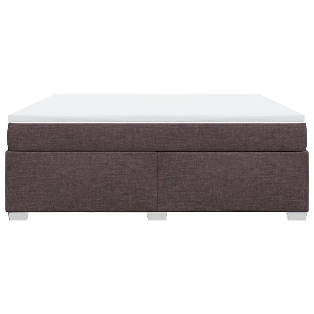 Giroletto a Molle con Materasso Marrone Scuro 180x200cm Tessuto | homemem39