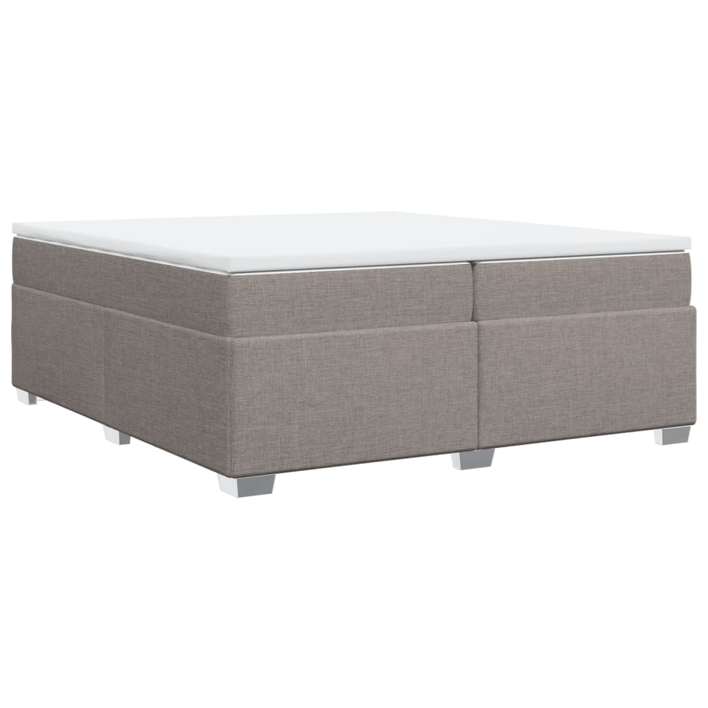 Giroletto a Molle con Materasso Tortora 200x200 cm in Tessuto | homemem39