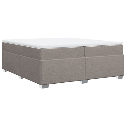 Giroletto a Molle con Materasso Tortora 200x200 cm in Tessuto | homemem39