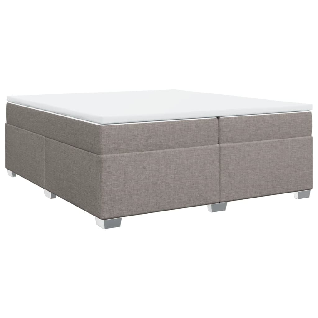 Giroletto a Molle con Materasso Tortora 200x200 cm in Tessuto | homemem39