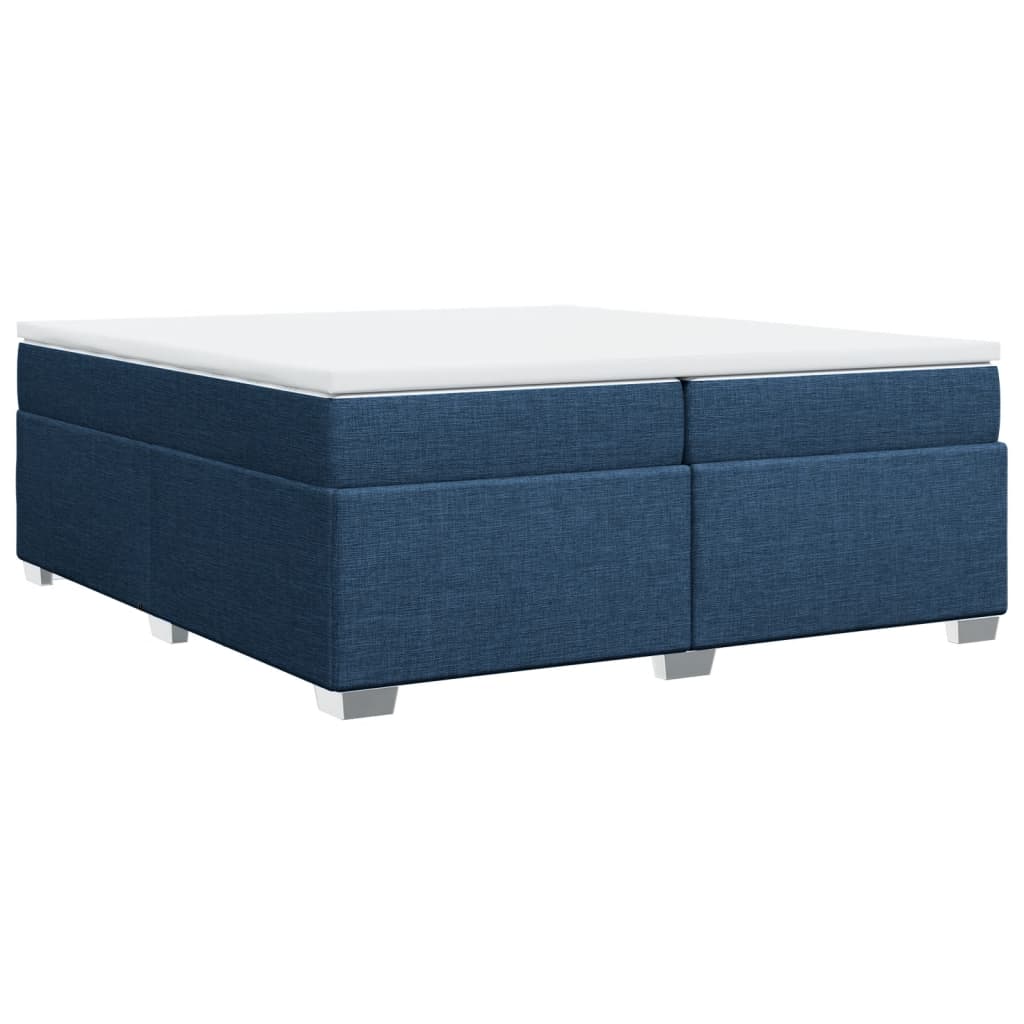Giroletto a Molle con Materasso Blu 200x200 cm in Tessuto | homemem39