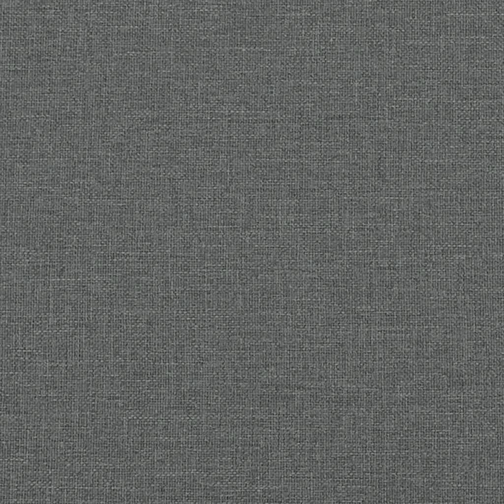 Giroletto a Molle con Materasso Grigio Scuro 90x190 cm Tessuto