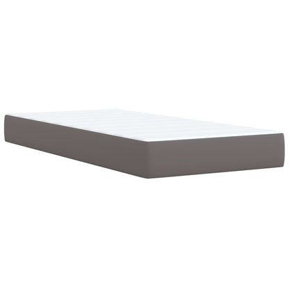 Giroletto a Molle con Materasso Grigio 90x190 cm in Similpelle | homemem39