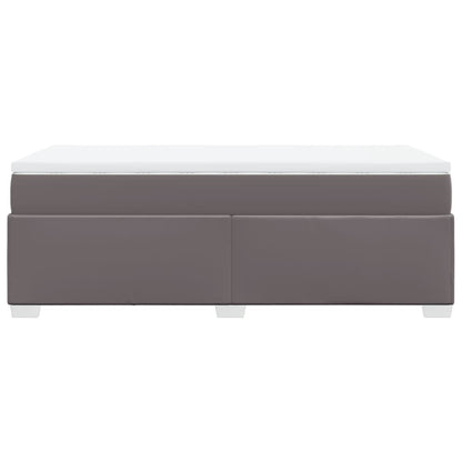 Giroletto a Molle con Materasso Grgio 90x200 cm in Similpelle - homemem39