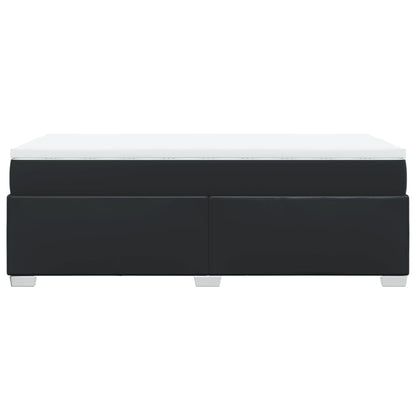 Giroletto a Molle con Materasso Nero 100x200 cm in Similpelle - homemem39