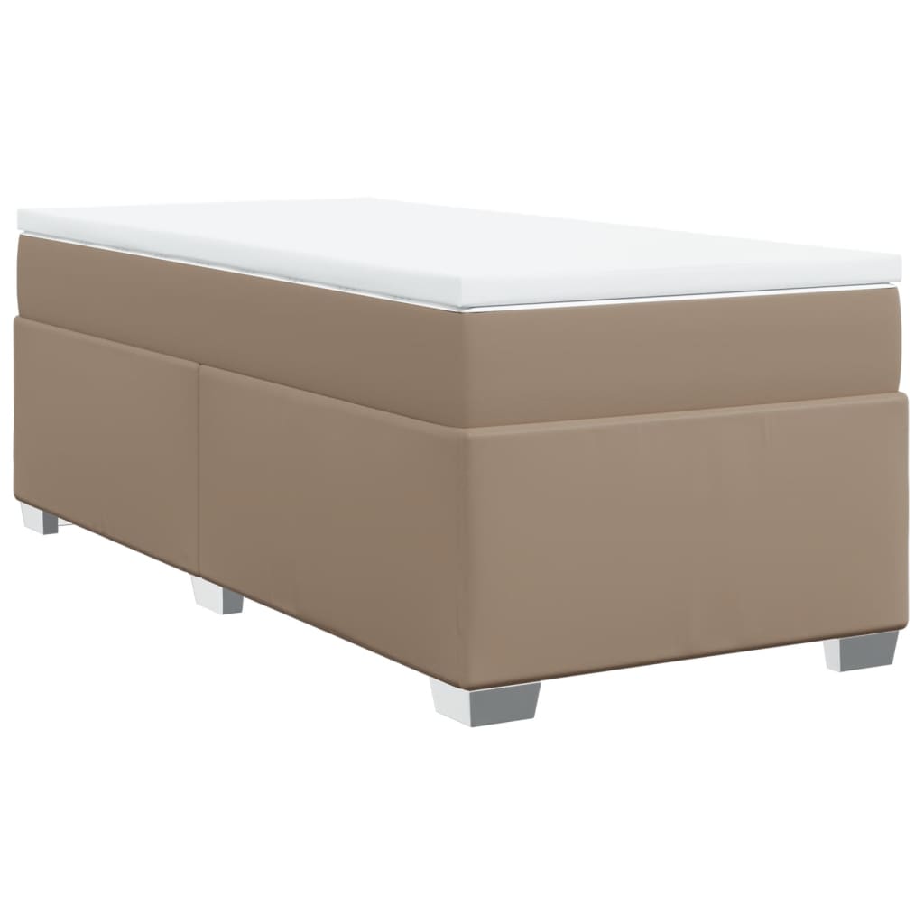Giroletto a Molle con Materasso Cappuccino 100x200cm Similpelle | homemem39