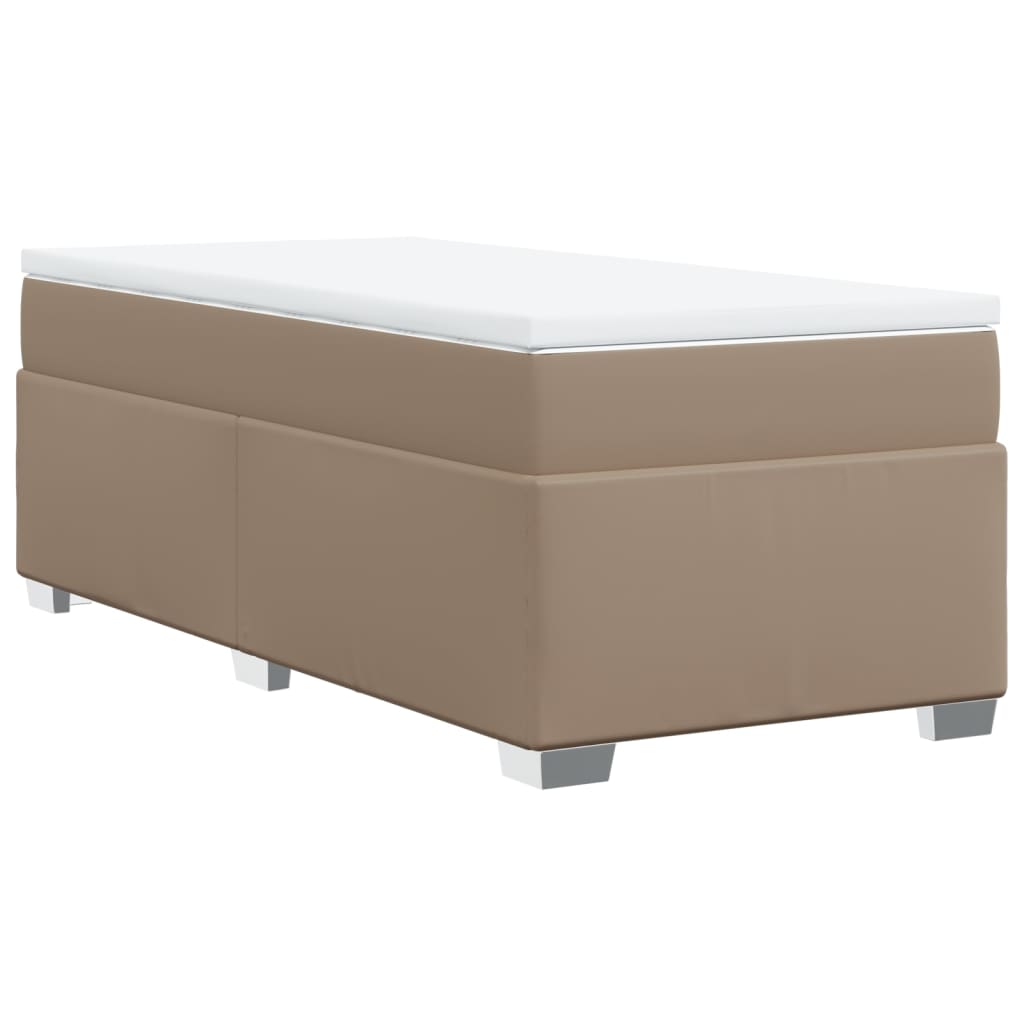 Giroletto a Molle con Materasso Cappuccino 100x200cm Similpelle | homemem39