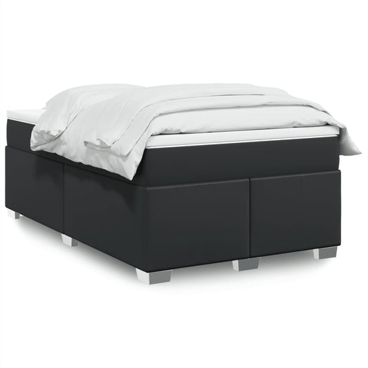 Giroletto a Molle con Materasso Nero 120x190 cm in Similpelle | homemem39