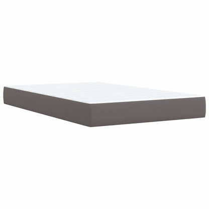 Giroletto a Molle con Materasso Grigio 120x190 cm in Similpelle | homemem39