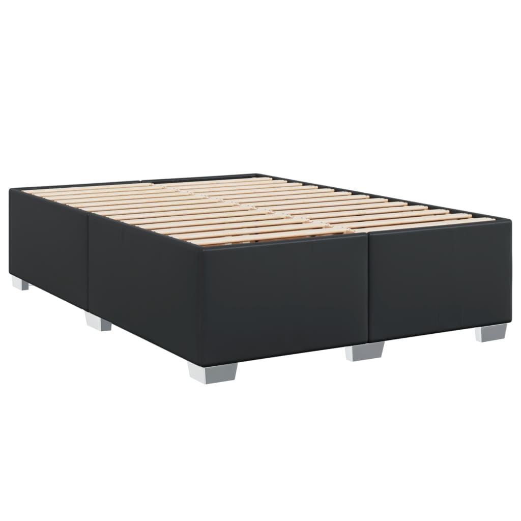 Giroletto a Molle con Materasso Nero 140x190 cm in Similpelle | homemem39