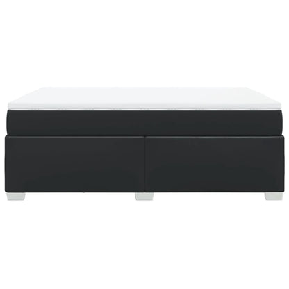 Giroletto a Molle con Materasso Nero 140x190 cm in Similpelle | homemem39