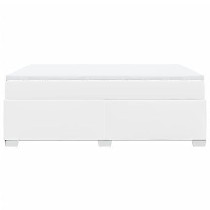 Giroletto a Molle con Materasso Bianco 140x190 cm in Similpelle - homemem39