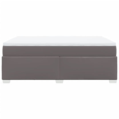 Giroletto a Molle con Materasso Grigio 140x200 cm in Similpelle - homemem39