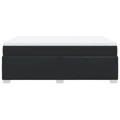 Giroletto a Molle con Materasso Nero 160x200 cm in Similpelle - homemem39