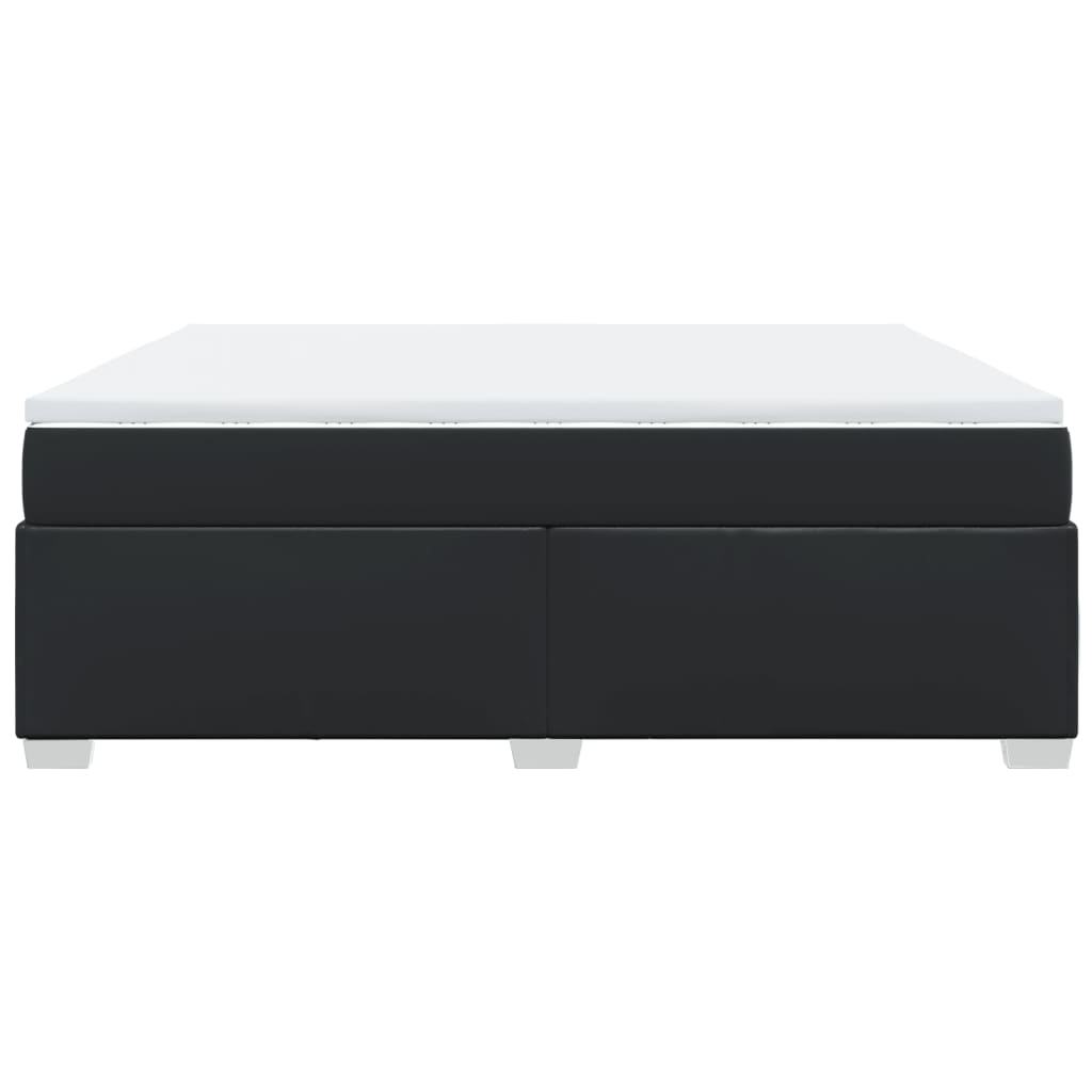 Giroletto a Molle con Materasso Nero 180x200 cm in Similpelle - homemem39