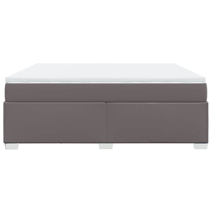 Giroletto a Molle con Materasso Grgio 180x200 cm in Similpelle - homemem39