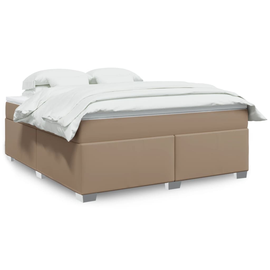 Giroletto a Molle con Materasso Cappuccino 180x200cm Similpelle | homemem39